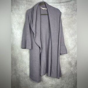 Soft Surroundings Wool Alpaca Telluride Lilac Open Cardigan Duster Size L Petite